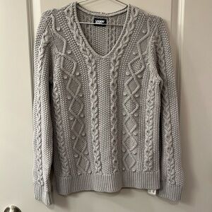 NWT Lands End Grey V Neck Sweater Sz S ~Read Description~